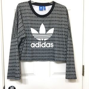 Adidas | Cropped Long Sleeve Tee M